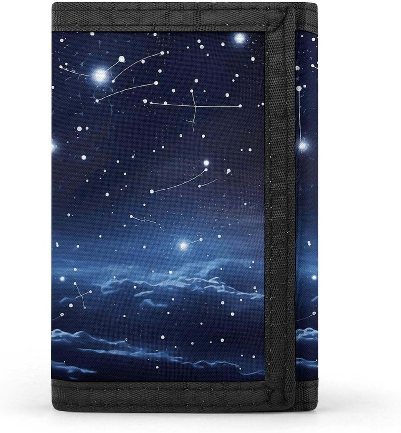 Stars in Night Trifold Wallets Slim Wallet Novelty Pocket Purse Multiple Card Slots Outdoor Travel Wallet Stylish Durable Wallets For Men Women