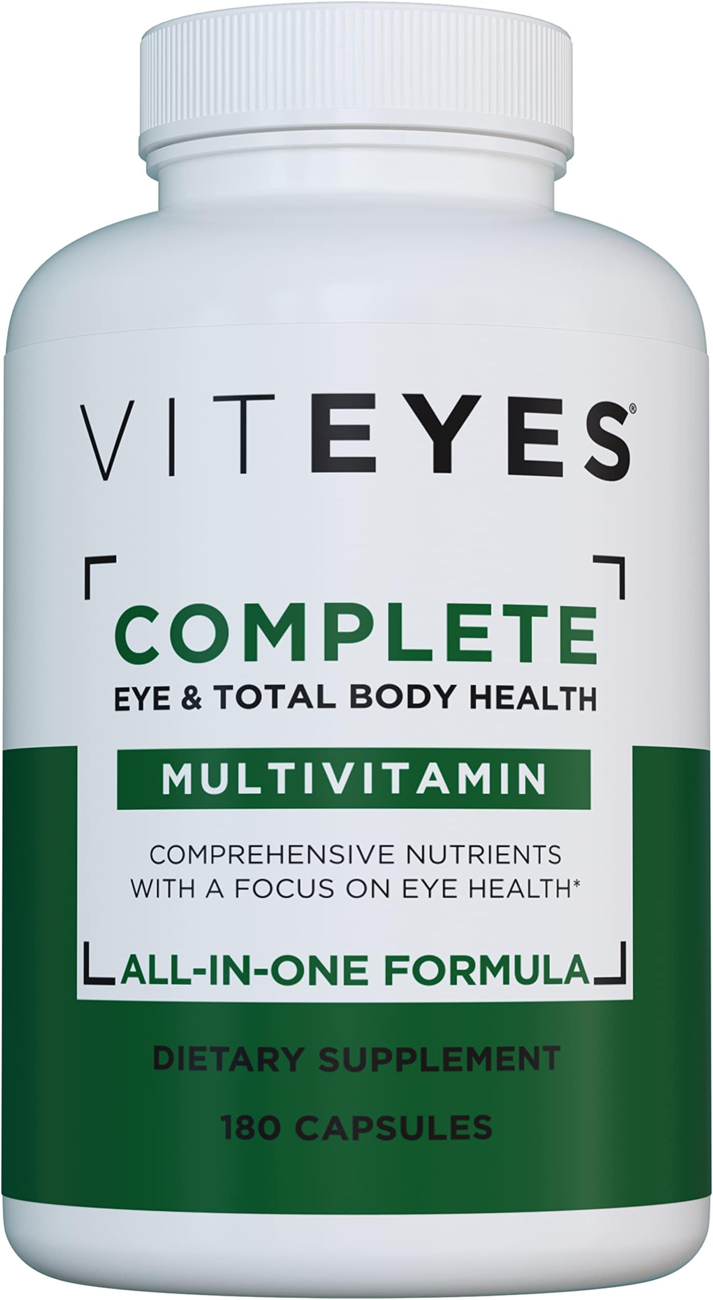 Viteyes Complete Eye & Total Body Health Multivitamin Nutritional Supplement, 180 Capsules