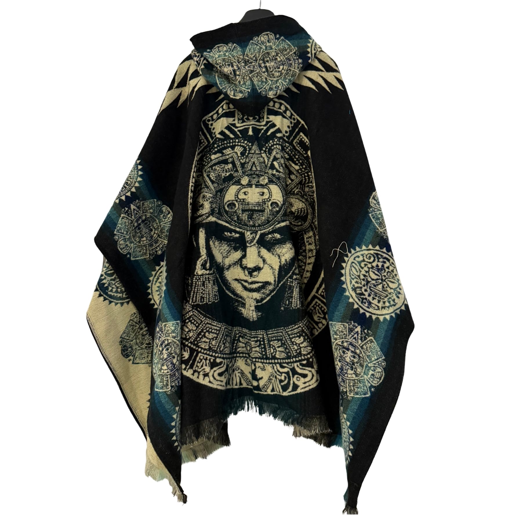 Gamboa Alpaka Wolle Poncho Herren Decke Ponchos Kapuze Cape Pancho Männer Mexikanischer Wollponcho Winter Cowboy Hippie Jacke