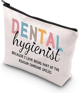 BDPWSS Dental Hygienist Makeup Bag Dental Hygienist Because I Love Being Part Of The Reason Someone Smiles DH Student Gift (Dental Hygienist)