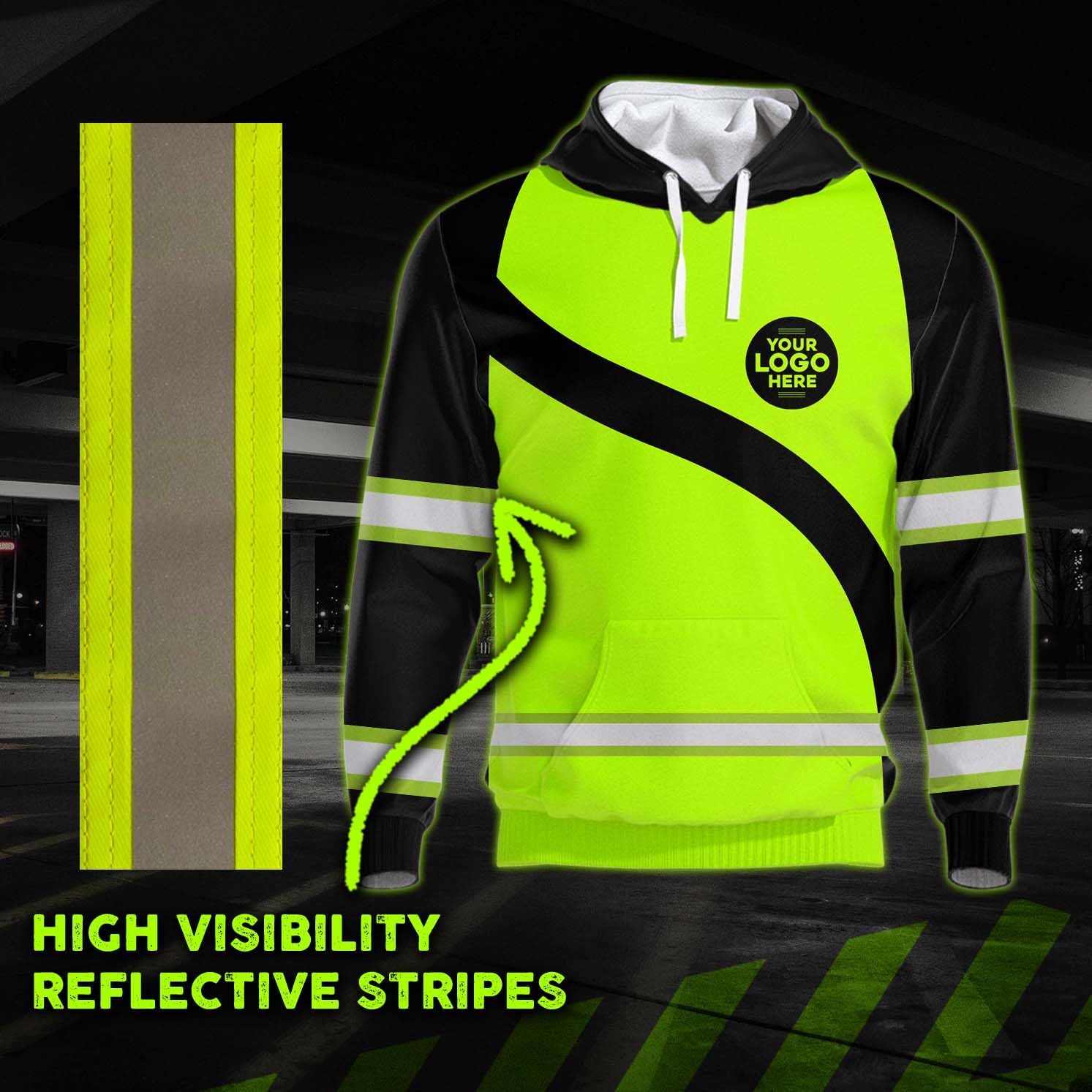 Company, Team Uniform High Visibility Shirt for Men Safety Shirt Custom Logo Name with Reflective Tapes AMZ02