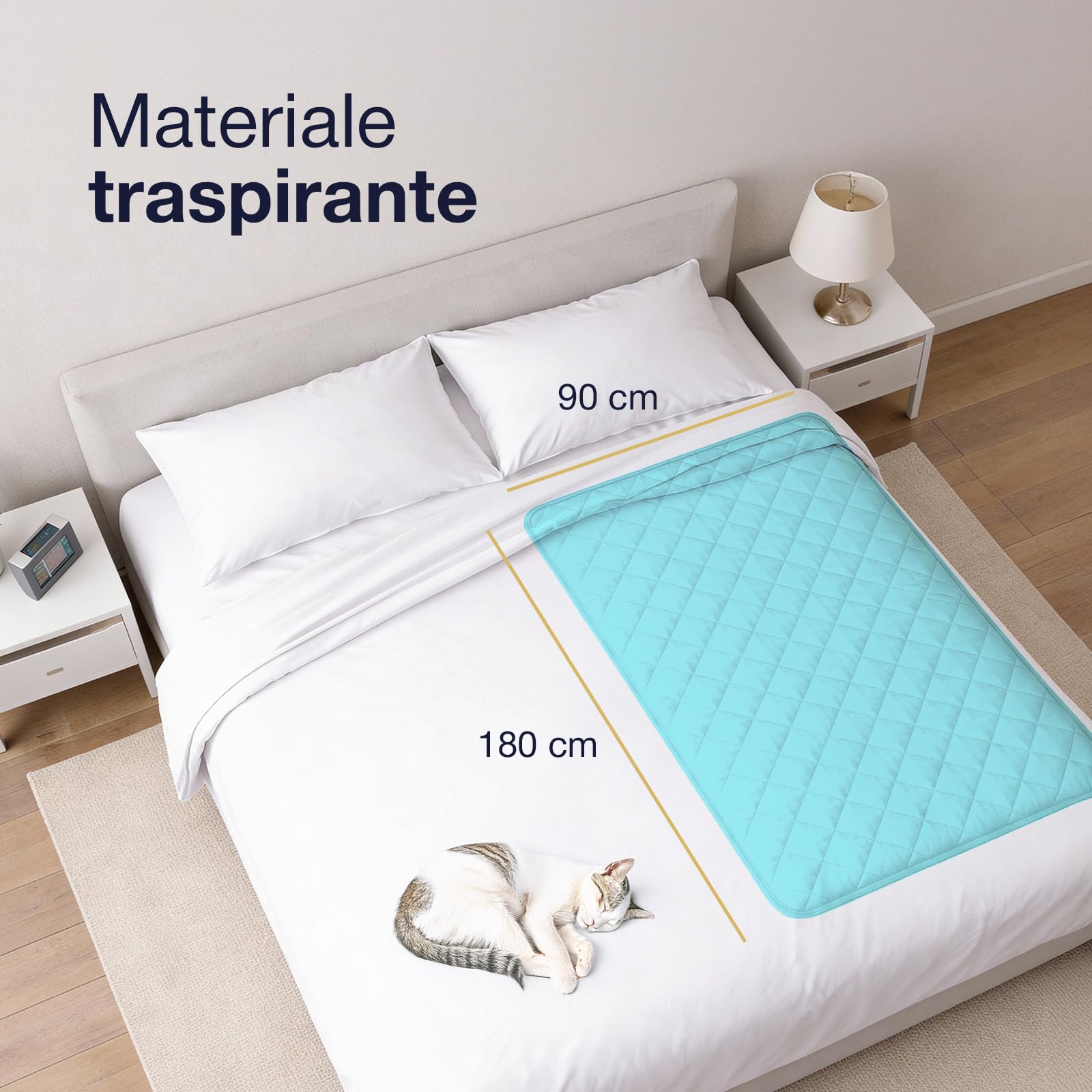 DREAMORA Luna - Raffreddatore per Materasso Silenzioso e Compatto per un Sonno Profondo e Ristoratore Sistema di Raffreddamento per Letto ad Acqua - Tappetino Double Face per Massimo Comfort