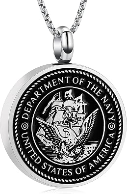 Oinsi Cremation Jewelry For Men Stainless Steel UNITED STATES MARINE CORPS Memorial Urn Pendant Necklace Pendant Hold Ashes Of Loved Ones