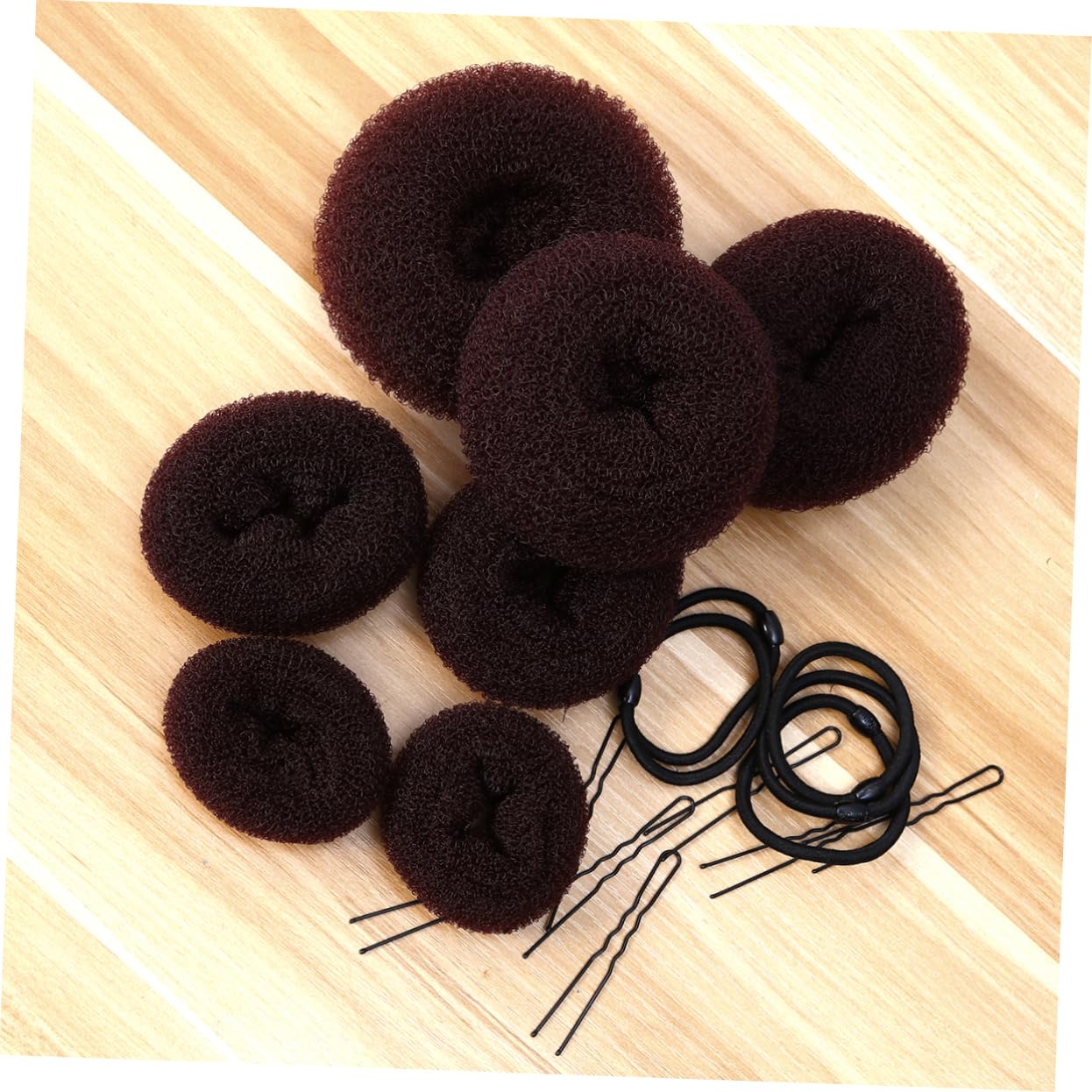 Donut Hair Accessories Set Hair Bun Rings Bun Maker Styler U-shaped for Girls Women Bridals