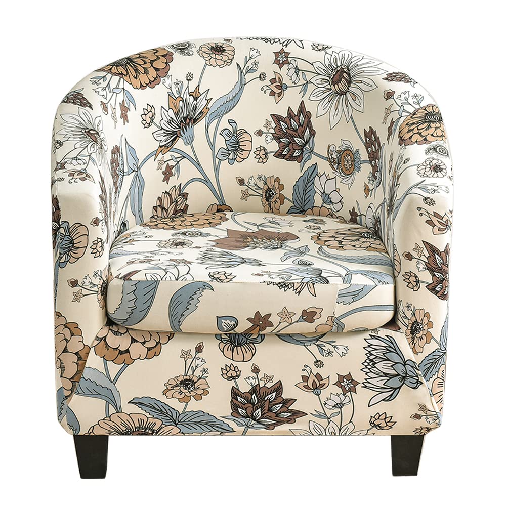 Copripoltrona Chesterfield Elasticizzato Fodera per Sedia a Vasca 2 Pezzi Fodera per Cuscino per Poltrona Tullsta