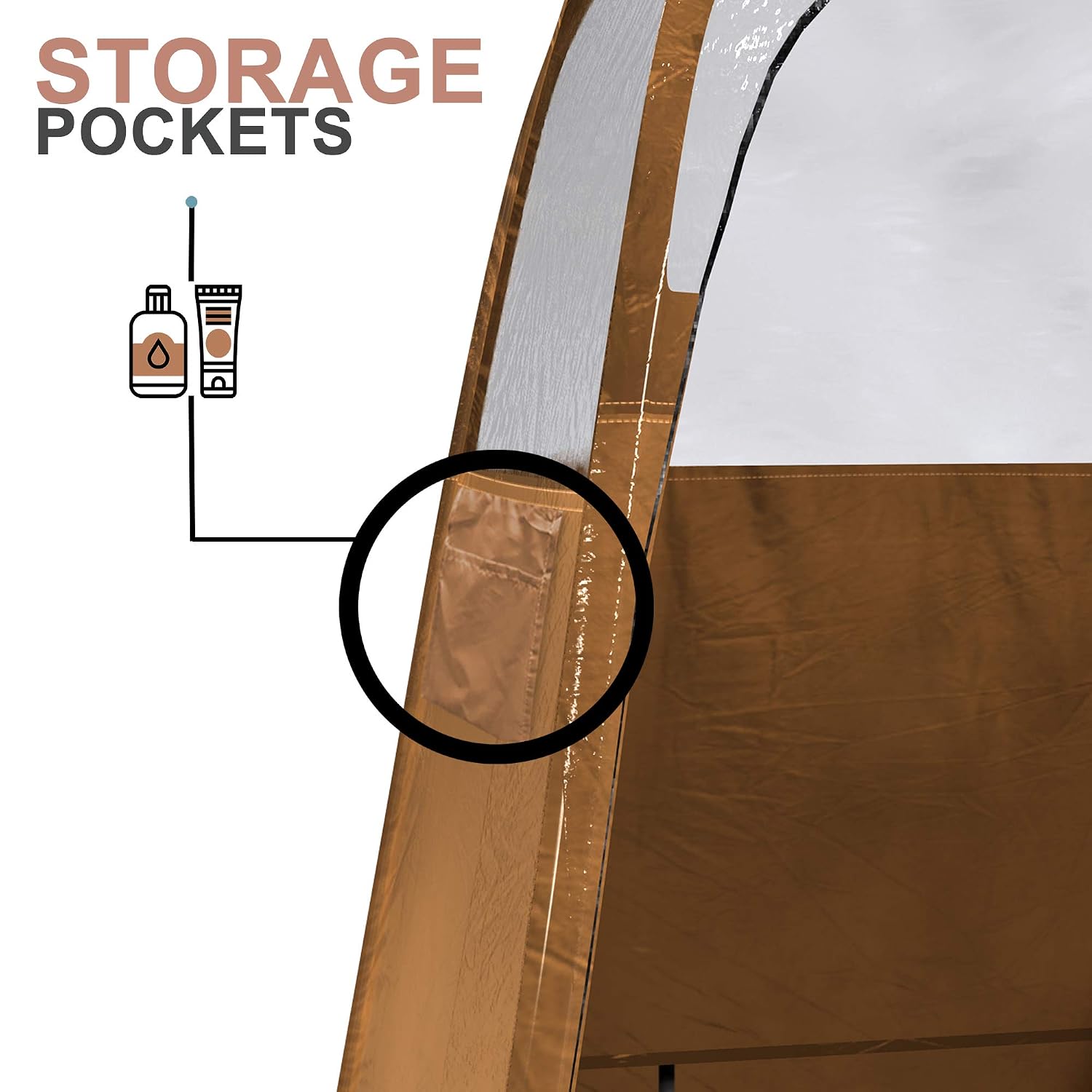 Spray Tan Tent (Bronze) The Best, Bigger Than Others, Folds Easily in 30 Seconds and Has NO Logo On Tent Itself! Professional Sunless Tanning Pop-Up Spraying Booth for Airbrush Art, Makeup & Painting