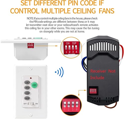 Miniatura 5 de Control remoto para ventilador de techo BY06
