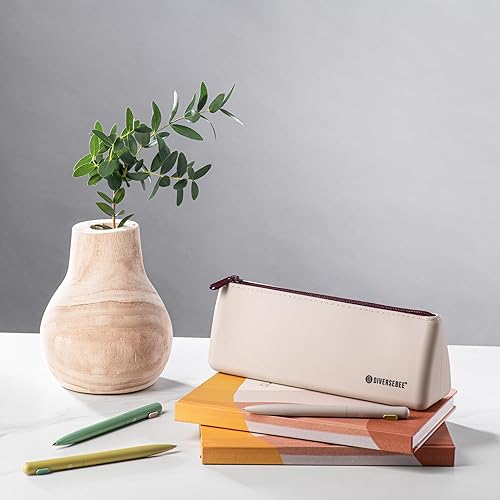 Miniatura 4 de DIVERSEBEE Estuche de silicona suave, estuche estético para lápices con cremallera, bonita bolsa para bolígrafos para la escuela, suministros y