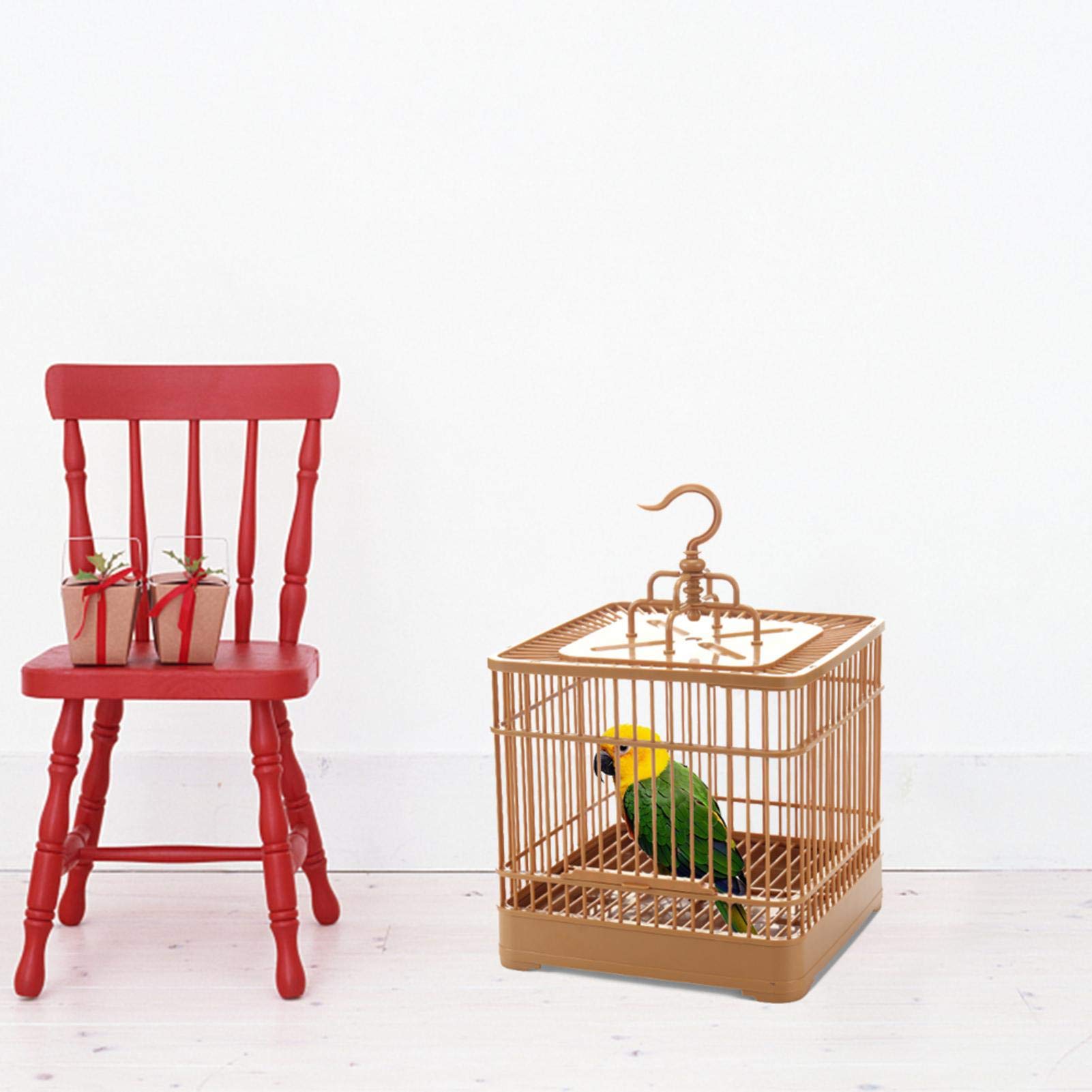 Amazon | PUERI 鳥籠 鳥かご 鳥折りたたみ式 通気性 取り外し可能