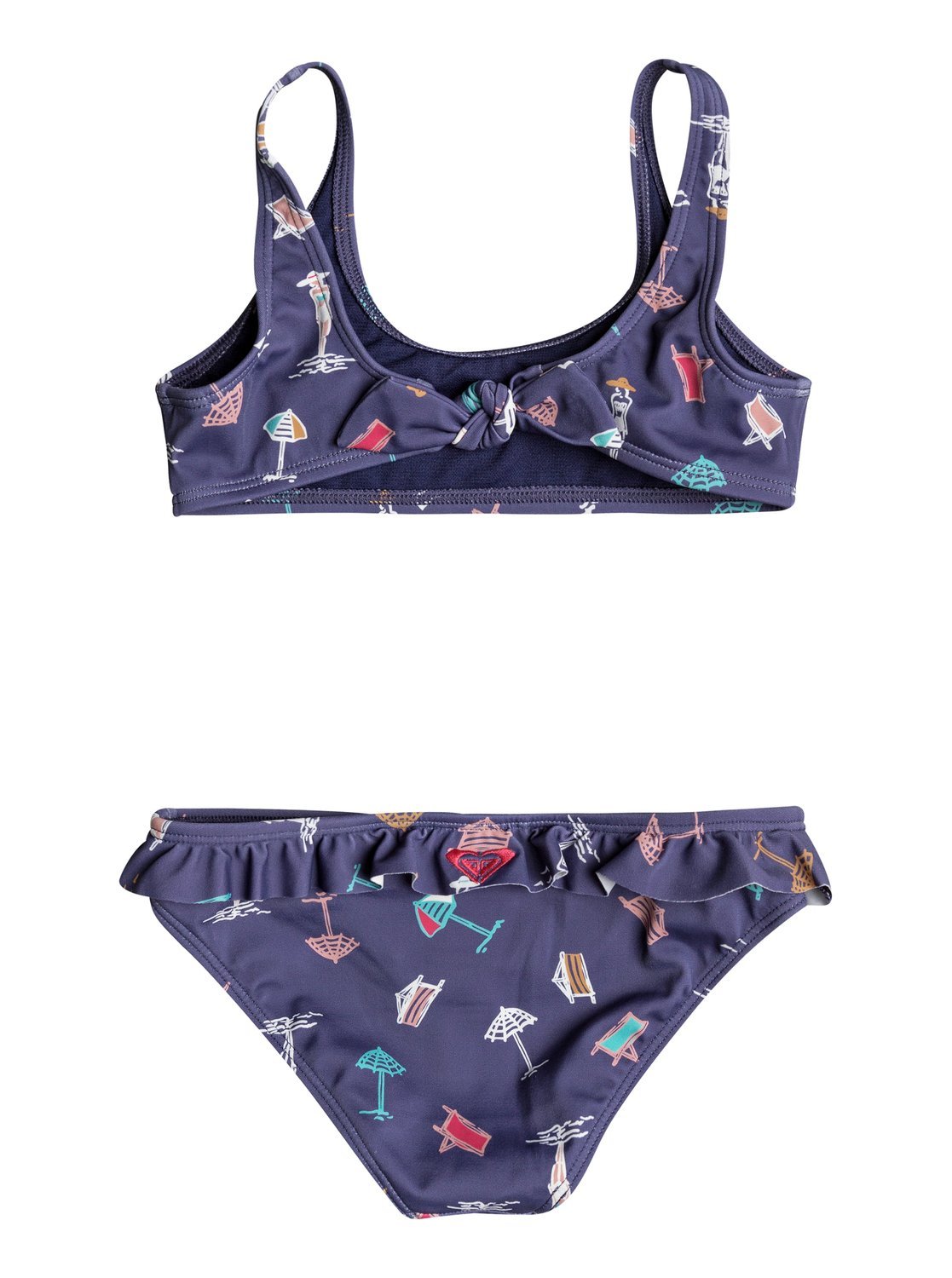 Seafolly Girls' Frill Mini Tube Bikini Swimsuit, Fusion Coral, 3