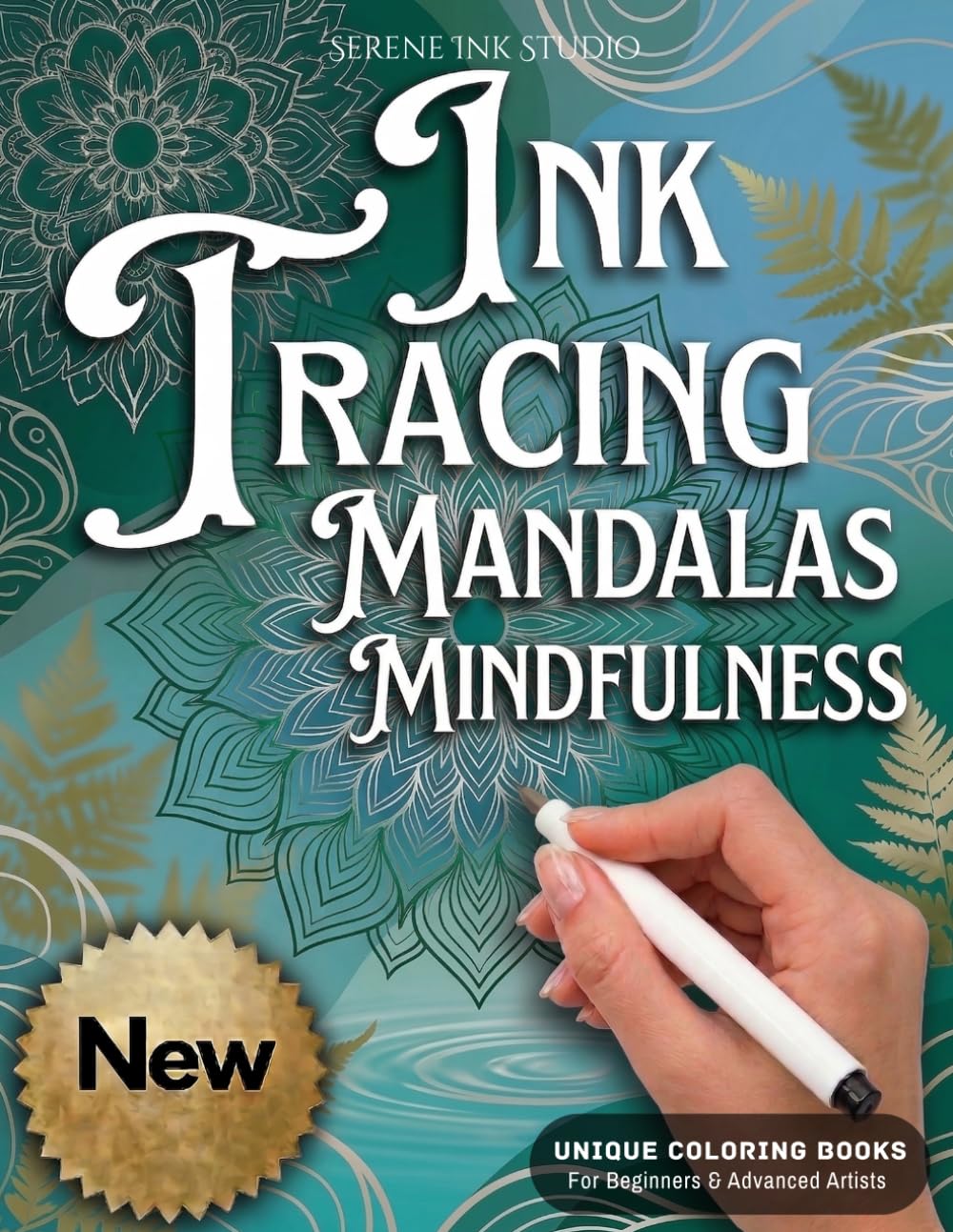 INK TRACING : MANDALAS MINDFULNESS: Draw with Pen & Ink: Reverse Coloring Book Featuring White Line Art for Adults | Stress Relief, Mindfulness, ... Designs (Mandala Ink Tracing Coloring Books)