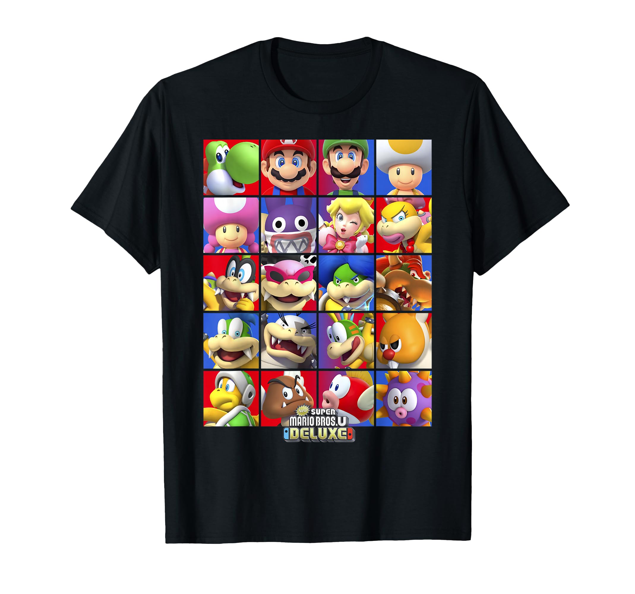 Bros U Deluxe Character Selection Panel Grid T-Shirt