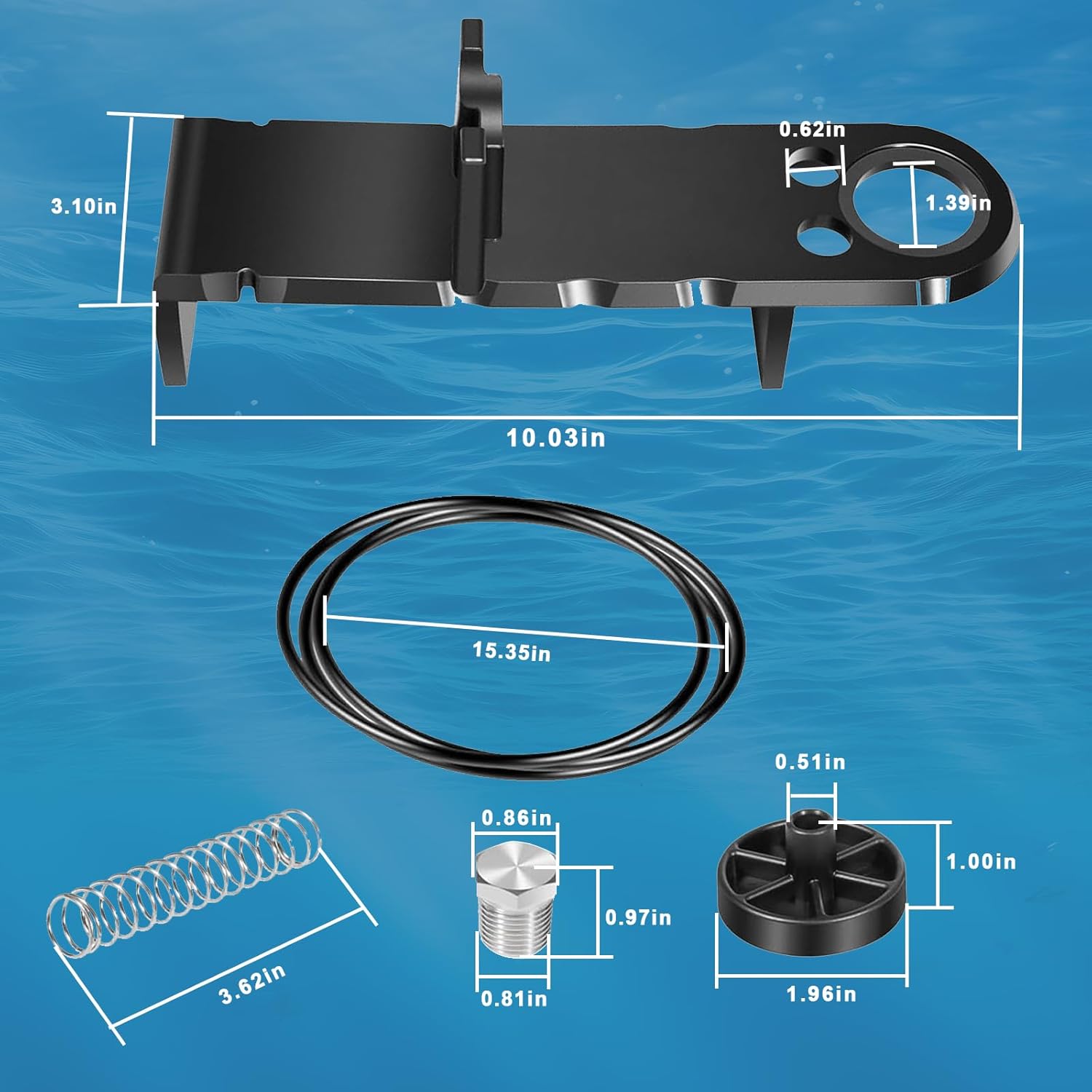 YMT HAXBPK1932 by-Pass Valve Kit Fits for Hayward Millivolt/Electronic ED1 Heaters Pool and Spa/Hot Tub Heaters