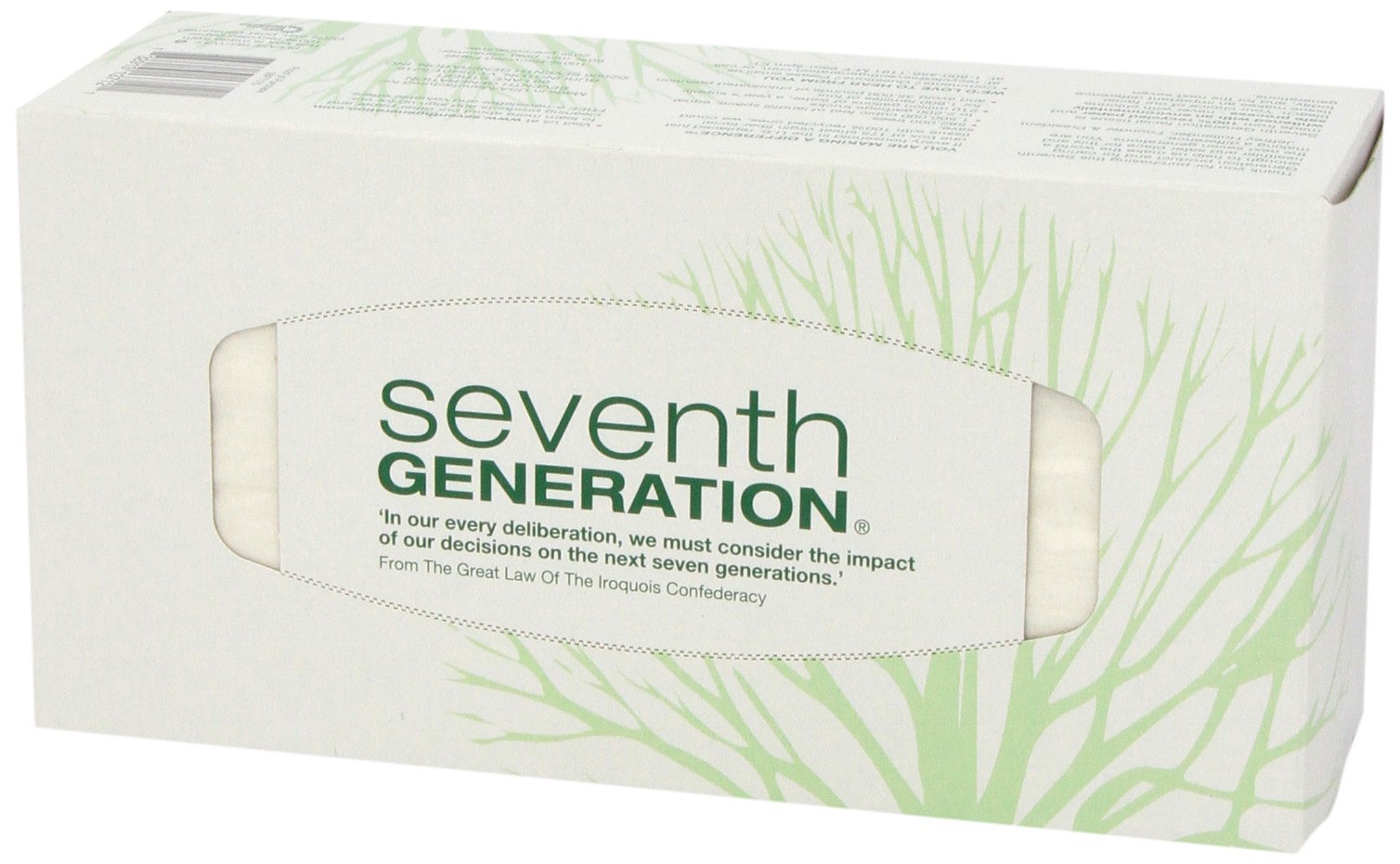 Seventh Generation Facial Tissue Box, 2-ply, 1 box, 175 ct