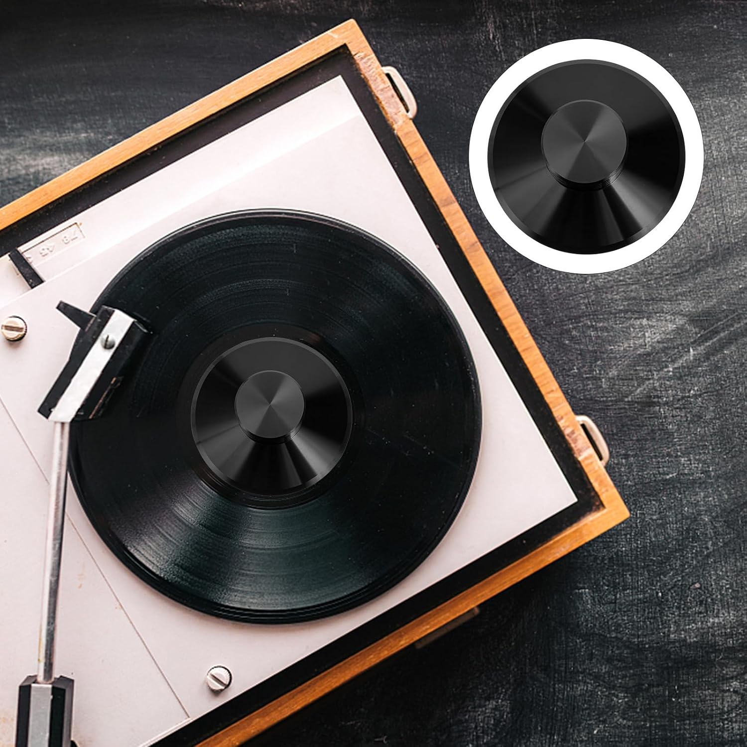 Aluminum Alloy Record Stabilizer Clamp Black for Turntables