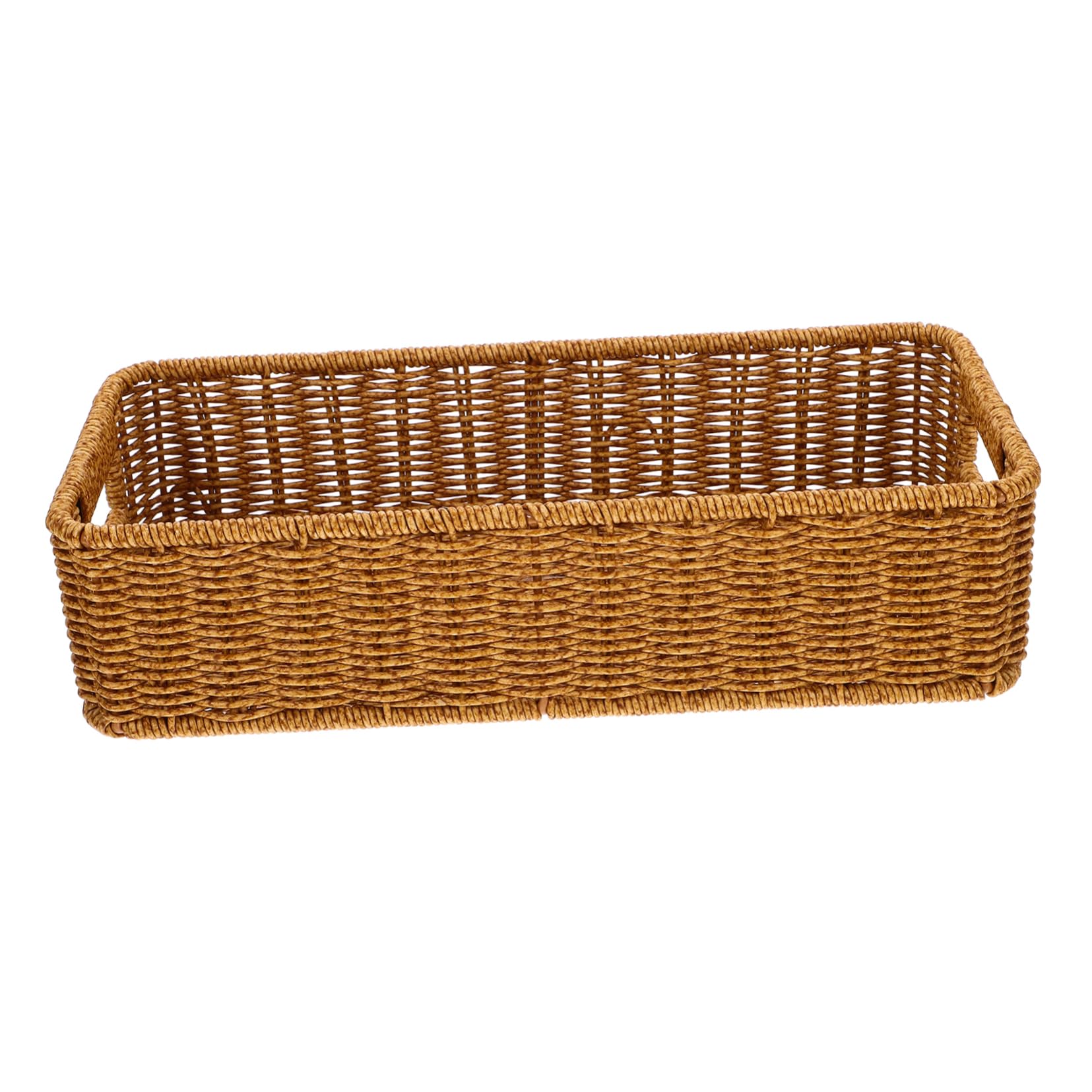 Amosfun 4 Piezas Cesta de Cubiertos de ratán Canasta de Almacenamiento de Utensilios de Cocina Organizador de Mesa para Cubiertos Cesta de Utensilios Tejida a Mano Cesta para vajilla