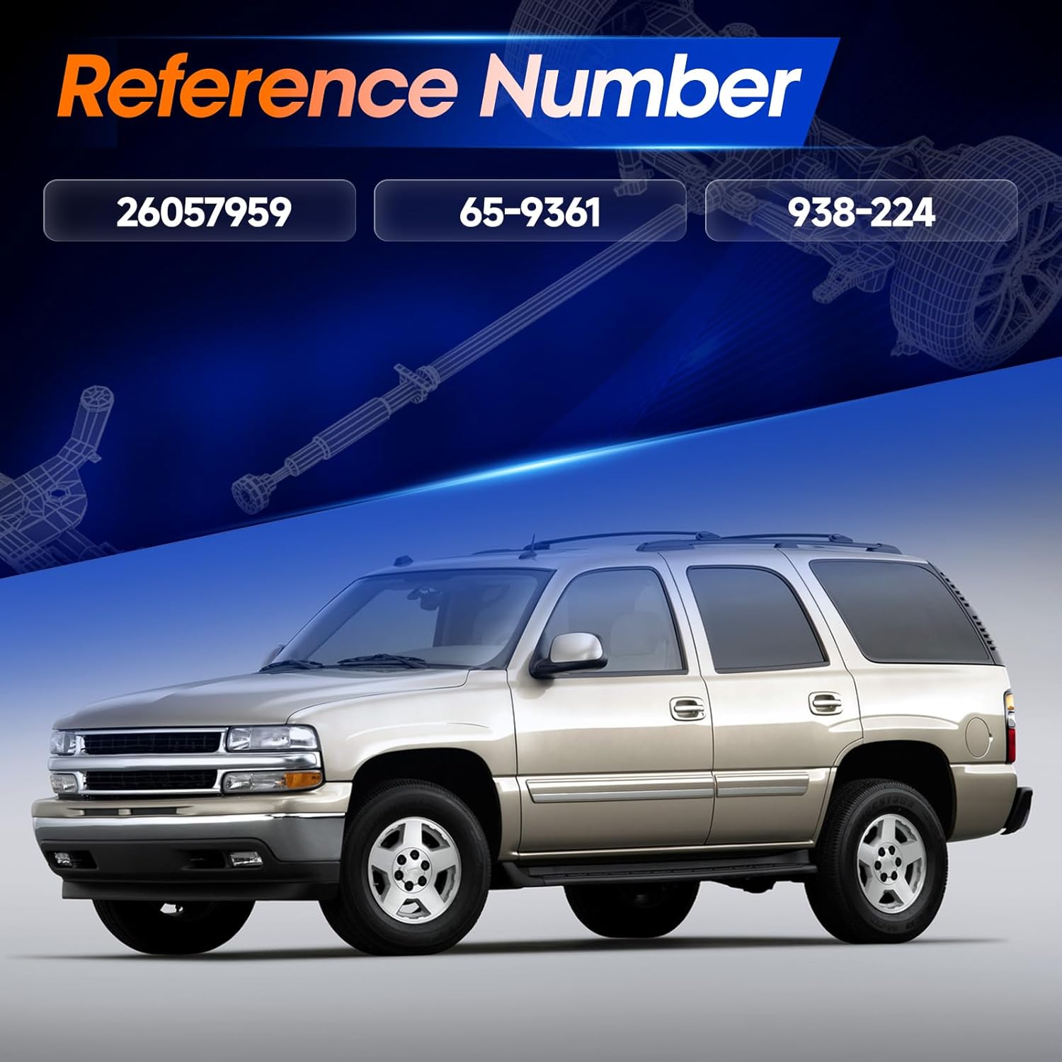 938-224 Front Drive Shaft Assembly [Automatic Transmission] Fit for Chevy K1500 K2500 K3500 GMC Yukon 4-Speed, 4L60-E Trans., Complete Prop Shaft Driveshaft Replaces 26057959, 65-9361