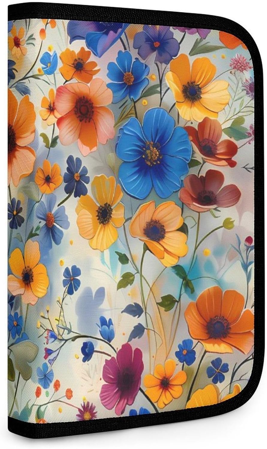 Colorful Flowers Floral Small Tool Organizer Pouch