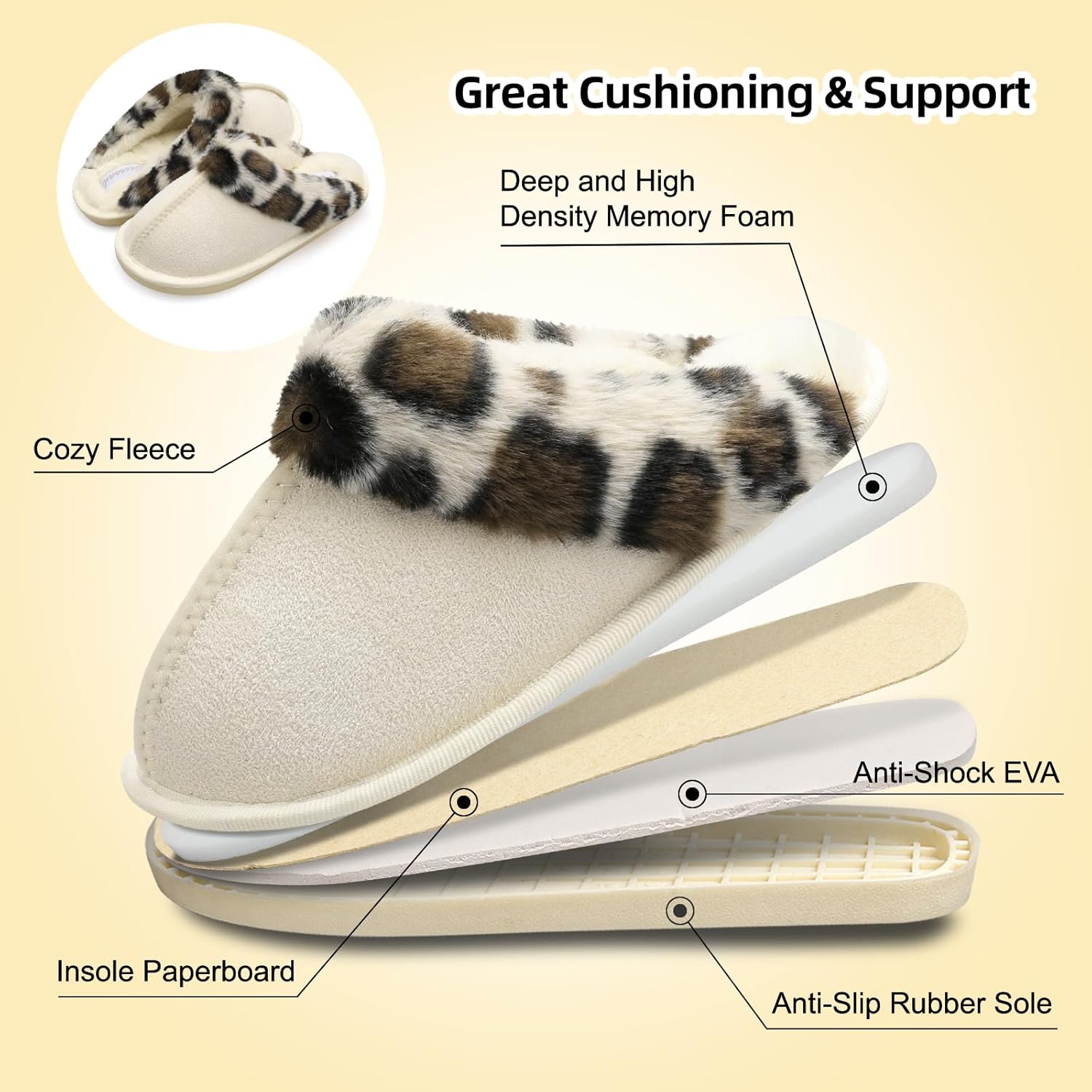 Besroad Kids Slippers Girls Boys Fuzzy House Slippers Warm Memory Foam House Shoes Soft Plush Bedroom Slippers Slides Indoor Outdoor - Image 6