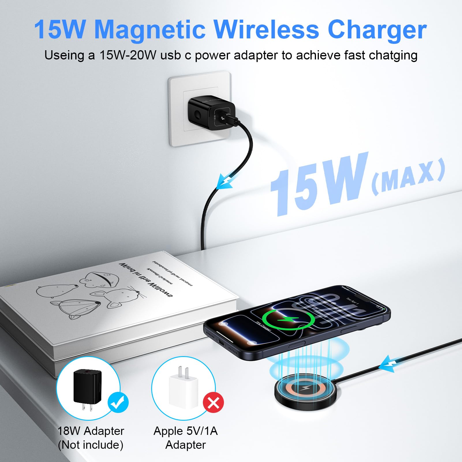 iPhone 17/16対応 ワイヤレス充電器 2台、マグセーフ iphone* 楽天市場】iPhone 17/16対応 ワイヤレス充電器 2台、マグセーフ iphone