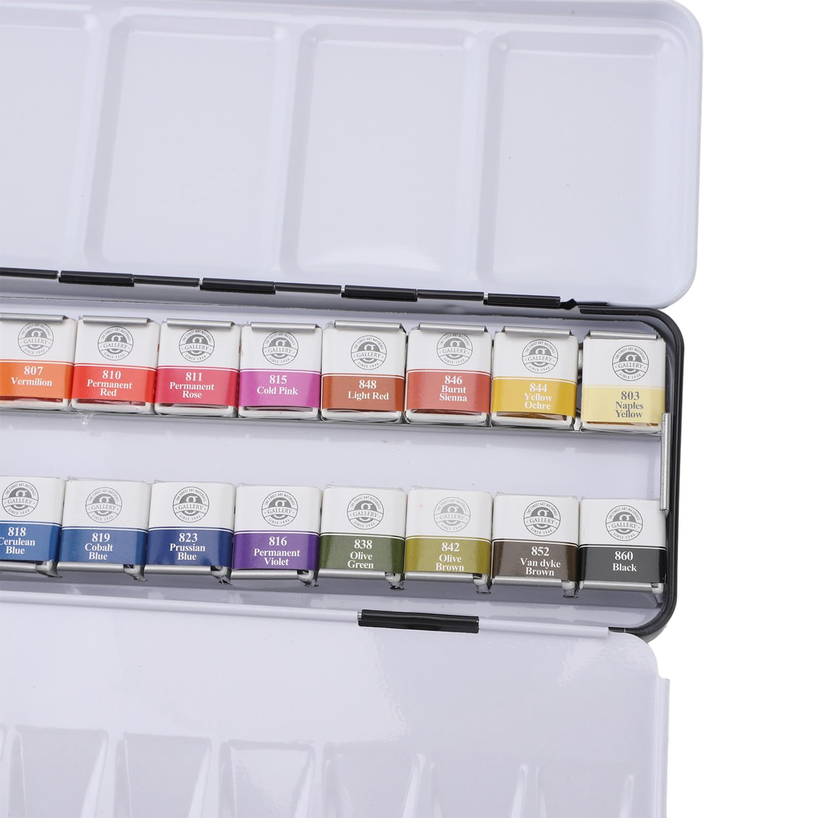 CDQL Aquarellfarben-Set, 24 Farben, Hochwertiges, Festes Aquarell in Blechdose, Paletten-Set, Kunstpigment-Set, 24 Lebendige Farben (24 Farben)