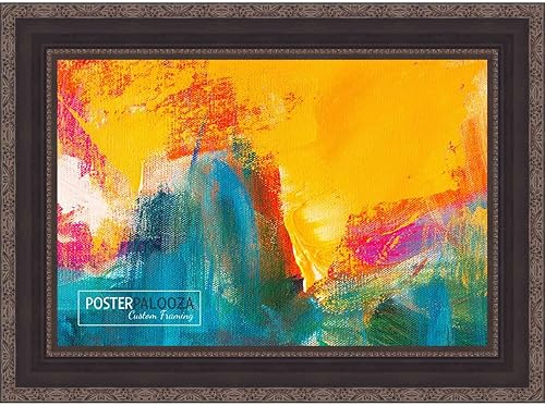 Miniatura 5 de Poster Palooza Marco de fotos de madera completa tradicional negra de 11 x 17 pulgadas con acrílico UV, respaldo de tablero de espuma y herrajes