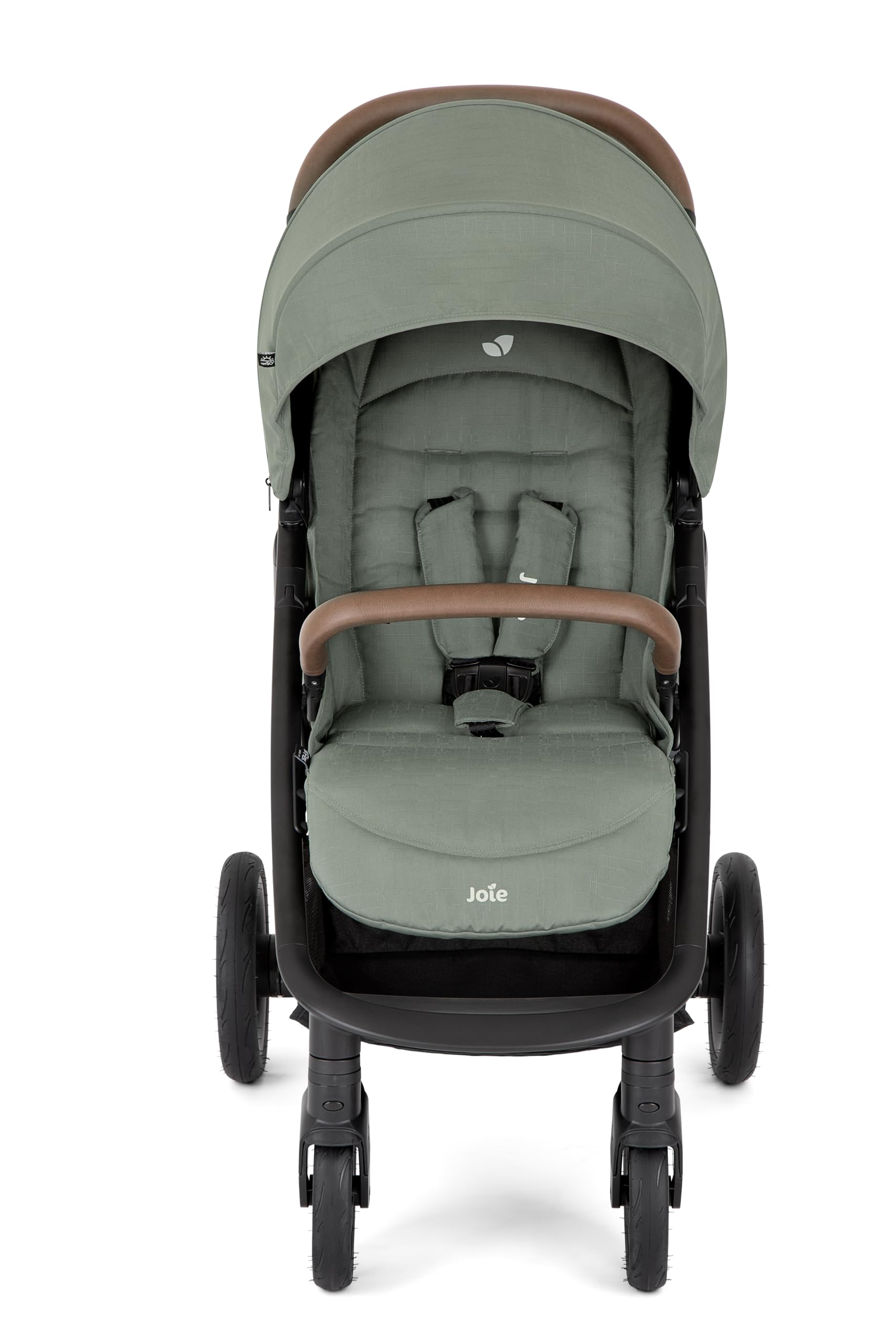 Wózki dziecięce marki Joie. Model Litetrax Litetrax Pro do 22 kg z rozkładaną sofą i ochroną przed deszczem, laurowy