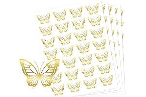 Anwyll Butterfly Stickers: Enchanting Gold Foil Seals for Creative Expressions