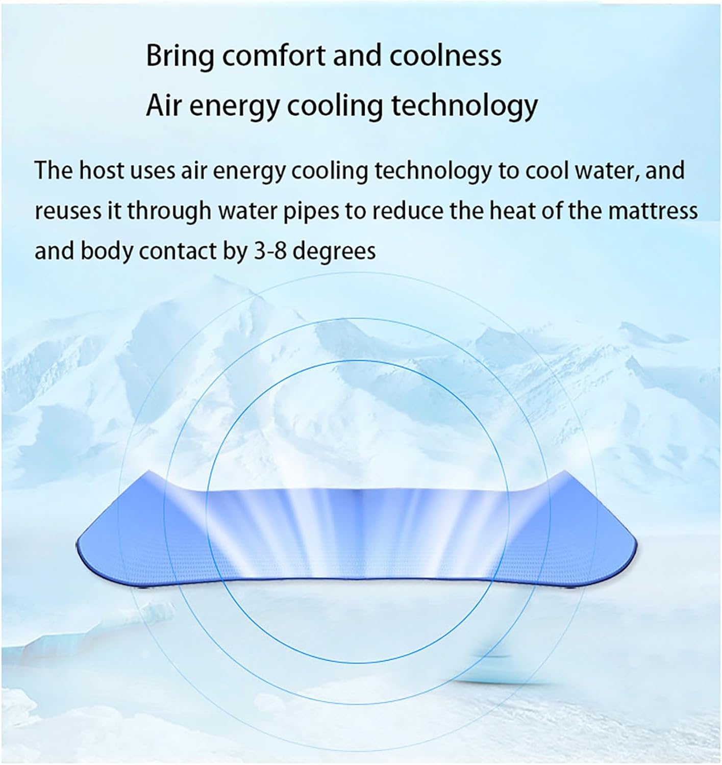 Cooling Mattress Pad for Hot Sleepers,Must Haves Bed Cooling System for Home, Dorm Room, Apartment and Hostel