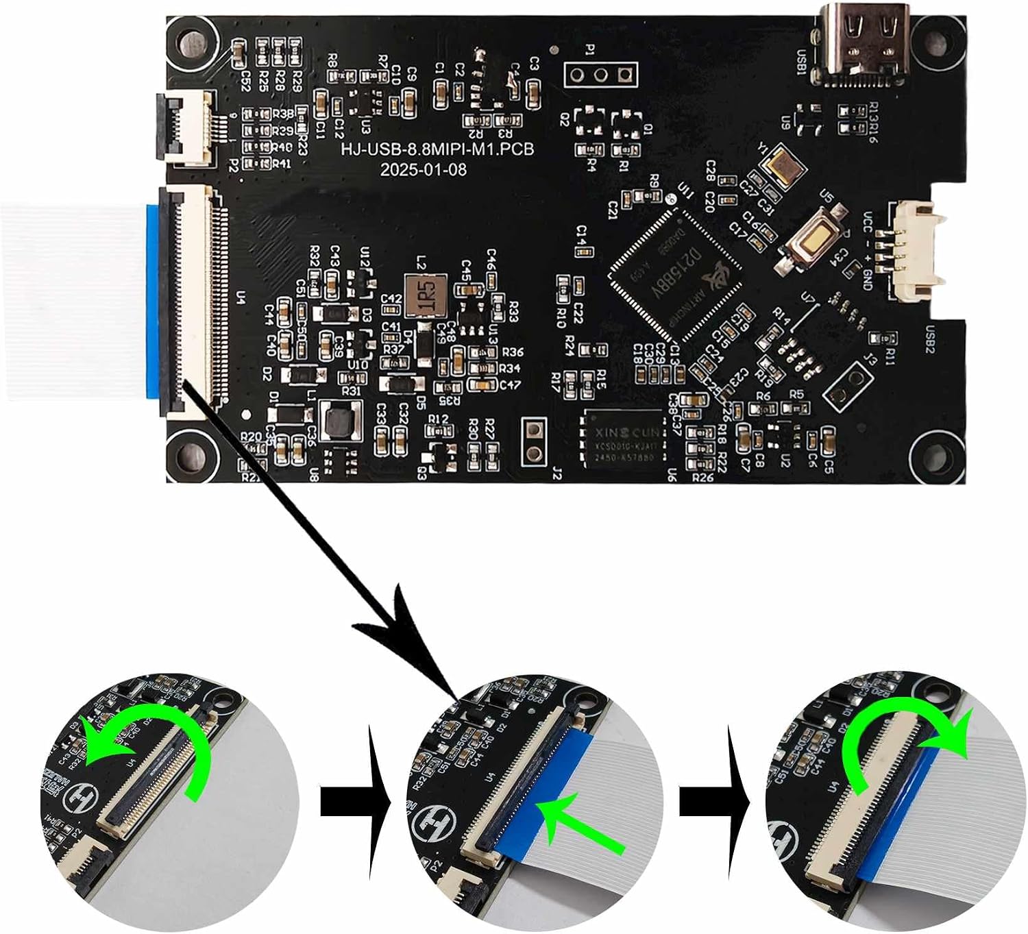 VSDISPLAY 8.8 Inch 1920x480 IPS LCD Screen with USB USB C Interface as Computer/Laptop/PC Secondary Display