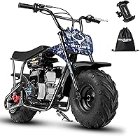 Vista 21 de Oryxearth Mini bicicleta de tierra todoterreno de 105cc de 4 tiempos, 28mph, a gasolina con transmisión automática y arranque de tirón para adultos