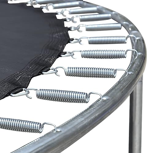 Miniatura 6 de Evedy Juego de trampolín de 16 pies, 14 pies y 12 pies con columpio, tobogán, aro de baloncesto, trampolines deportivos con red de cierre