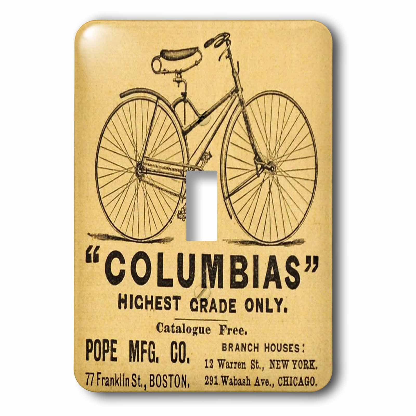 Interrupteur à baïonnette vintage Columbia Bike pour déco loft 3dRose