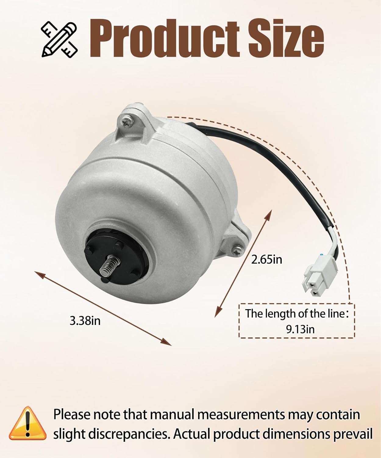 3963328120 TRBA3963328120 Evaporator/Cond Fan Motor/Air Conditioning Condenser Motor Compatible with Turbo Air,Replace 02-70917, 2-70917, MB02-70917, MB2-70917（115V, 60Hz,1600r/min）