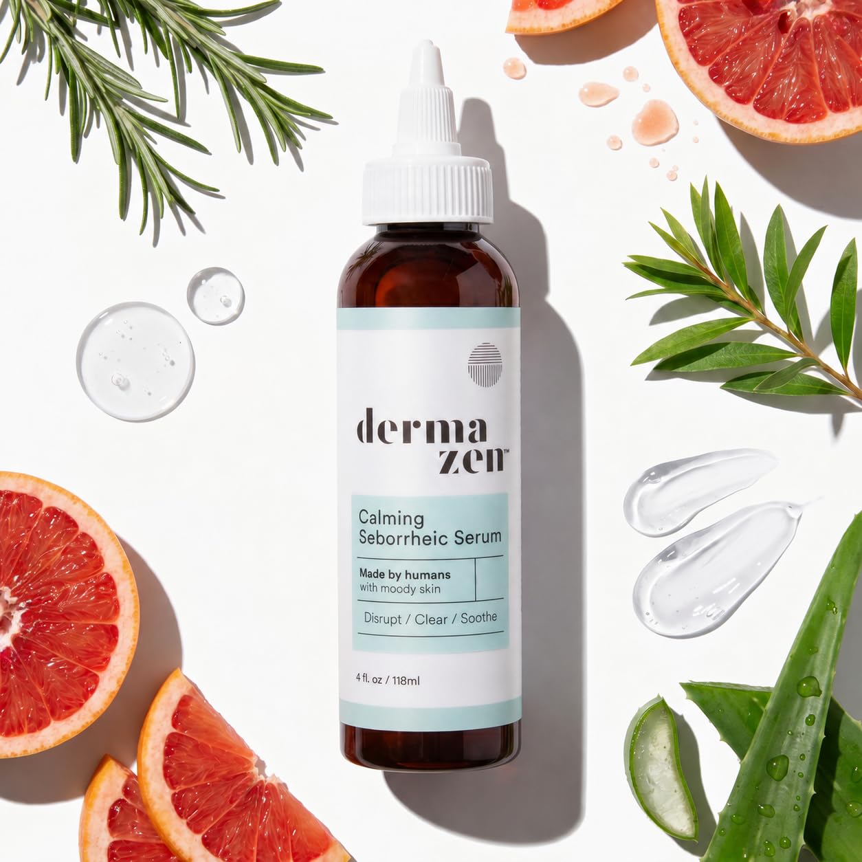 Dermazen Overnight Calming Serum for Flaky, Itchy Scalp & Skin 4oz