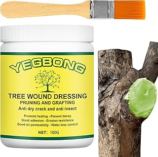Tree Wound Sealant Tree Wound Pruning Sealer Tree Pruning Sealant Tree Branch Pruning Sealant Tree Cutting Paste with Brush 100g
