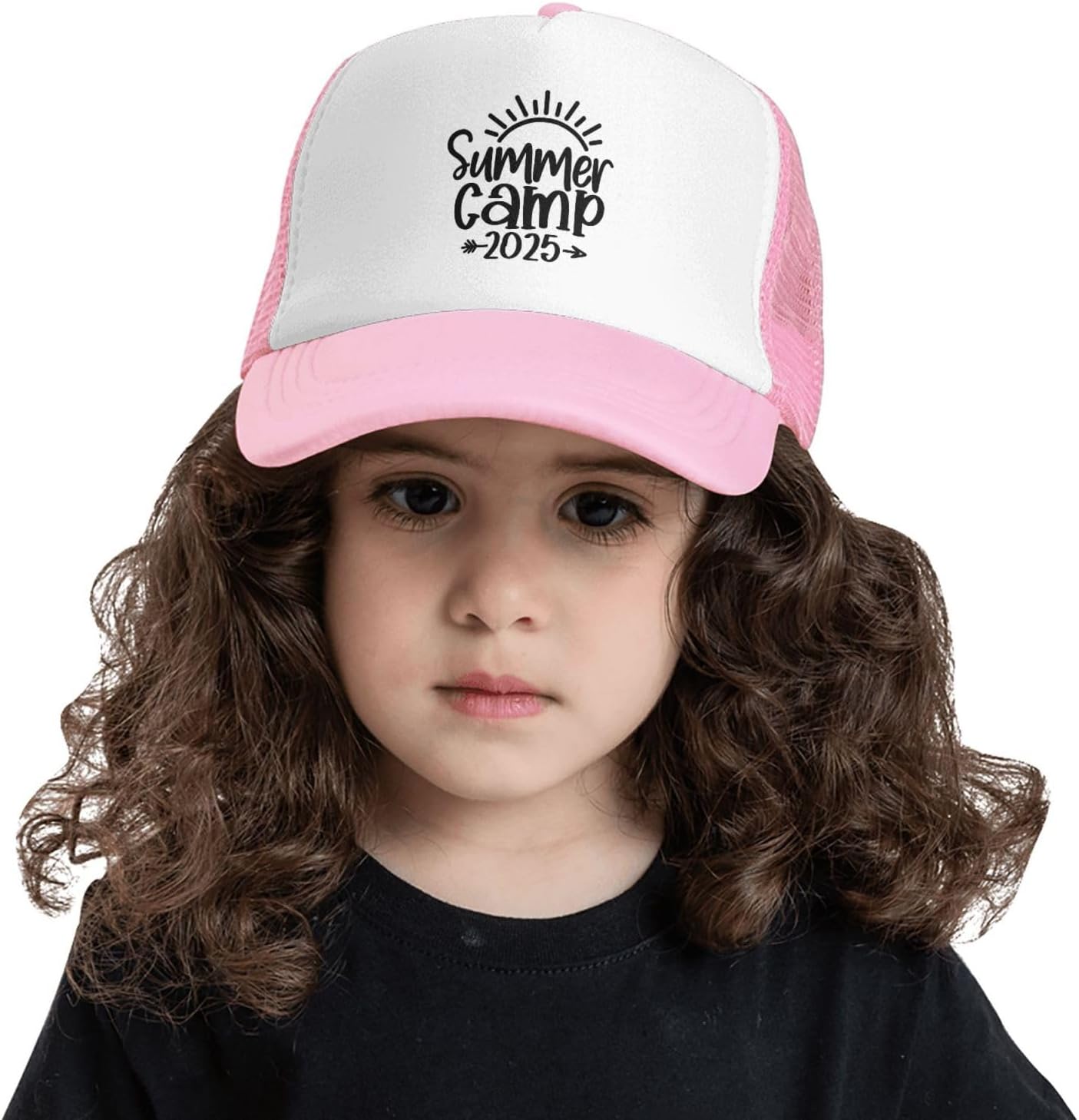 Summer Camp 2025 Kids Trucker Hat Mesh Adjustable Outdoor Sports Baseball Caps for Boys Girls