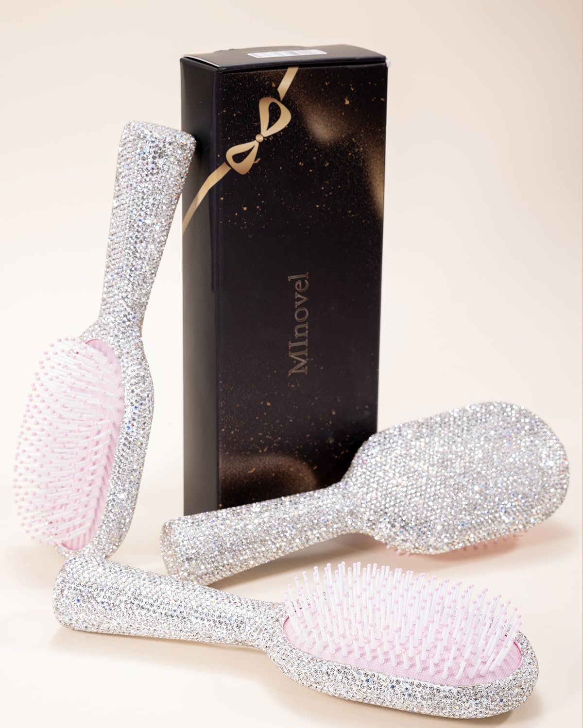 Diamond Hair Brush - Glam Birthday for Women | Sparkly Detangler for Frizzy Hair, Unique Gift for Her