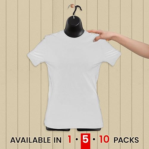 Miniatura 4 de Topmaster Soporte para traje de baño femenino, torso de maniquí femenino duradero, ligero y portátil, soporte para camisa de medio cuerpo con gancho