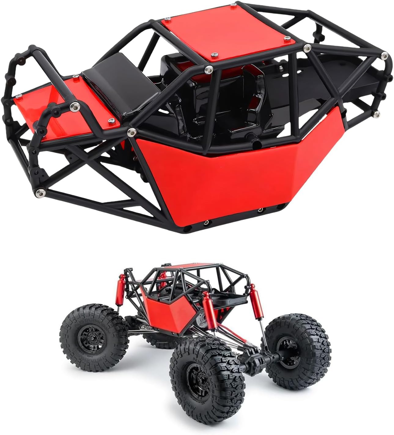 Impacts Roll Cage Systems for SCX10 1/10 Remote Control Climbing Car Crawlers Body Shell Simple Setups Remote Control Crawlers