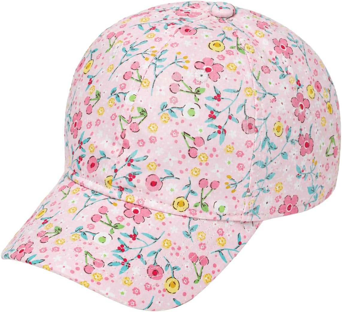 Kids Girls Floral Baseball Cap Adjustable Outdoor Sun Hat Trucker Hats for Toddler Boys Girls 3-6 Years