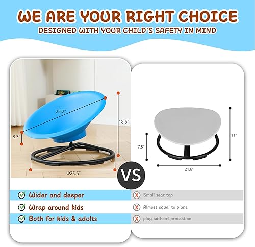 Miniatura 3 de Silla Giratoria para Niños Autistas, Juguetes de Sentarse y Girar para Autismo para Edad 3+, Silla Giratoria Sensorial que Mejora las Habilidades