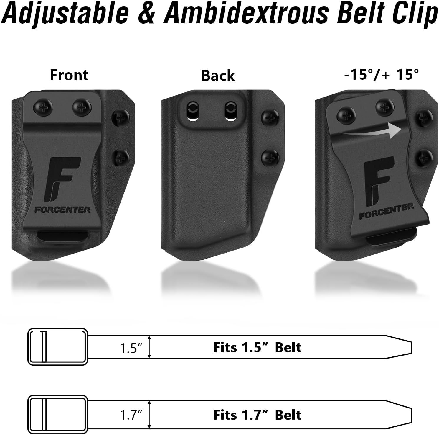 Mag Carrier IWB/OWB Magazine Holster Kydex Mag Holster for 9mm/.40/.45ACP Double & Single Stack - Ambidextrous Concealed Carry Holster with Adjustable Retention - Image 6
