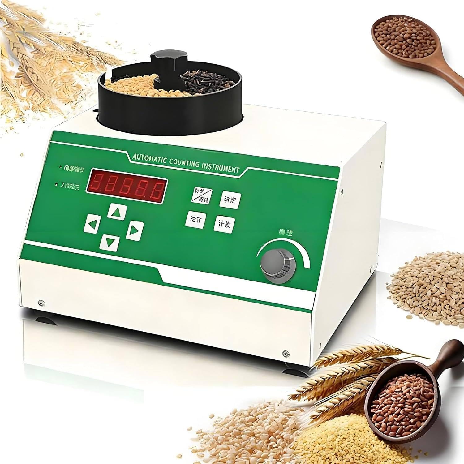 Poimhew Multicolor Precision Automatic Seed Counter With Adjustable Speed, 1-99999 Capacity,Electronic Counting Machine For Soybean, Corn & Vegetable Grains