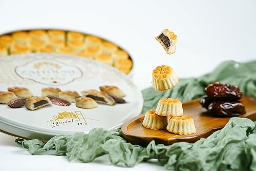 Miniatura 7 de Zaitoune Maamoul Date Cookies  18 oz  Auténticos dulces de Oriente Medio  Galletas árabes con dátiles  Regalos de postre premium en lata elegante