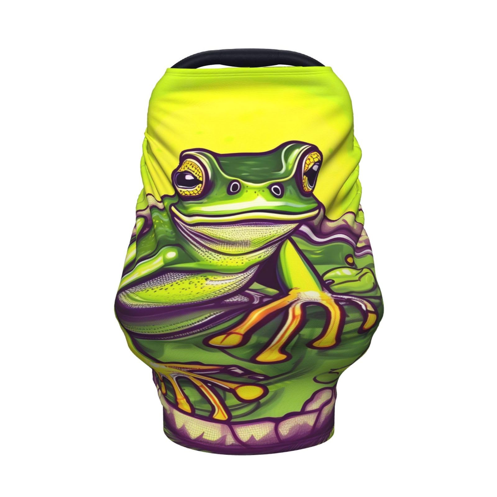 XZDHYZ Frog in a pond Versatile full-print Stroller Chair Cover/Nursing Cover, specially designed for your baby, Black