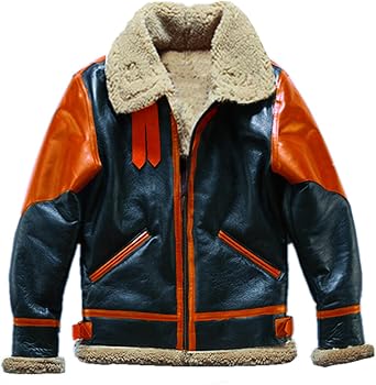 Bomber Jackets for Men Warm Winter Sheepskin Sherpa Shearling Faux Fur Collar Coats Thicken Windproof Outdoor Jacket