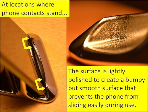 Miniatura 4 de TrueGem Soporte para teléfono celular o tableta. 12 libra de acero inoxidable. iPhone, iPad, teléfono celular, soporte para teléfono móvil para