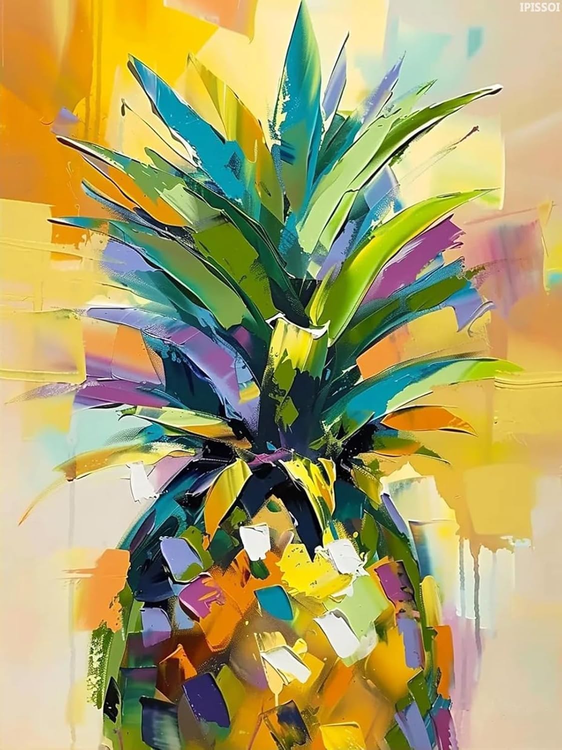 Xmas Gift Pineapple Fruits Diamond Painting Kits for Adults, Diamond Art Kit DIY Diamond Painting for Living Room and Bedroom Home Wall Decoration 12x16 inch for New Year, Valentine's Day Gifts