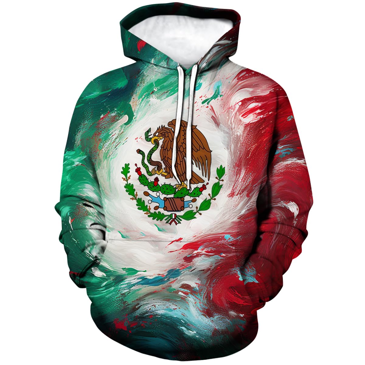 Sudadera con Capucha Divertido Diseño Tie-Dye, Gráfico Sudadera